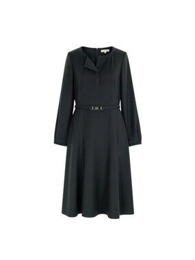 Celine A-line Dress with Carriage Belt 38 Gray Vintage IMG_5427_grande.jpg?v=1606943047 main image 2